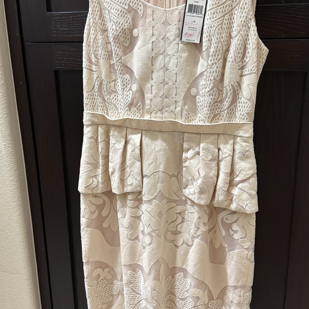 BCBGMaxAzria Cream Midi Dress